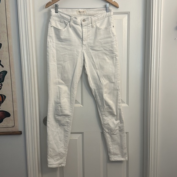 Madewell 9" High-Rise Skinny Jeans in Pure White size 29 - Picture 4 of 8